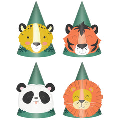 Little Gym - Wild Safari Cone Party Hats Multipack - 8 Ct.