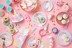 Little Gym - Unicorn Flower Crown with Horn Headband, Multi-Coloured, One Size, Wearable Accessories for Birthdays - 8 Ct.