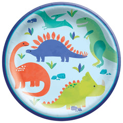 Little Gym - Dino Adventure 8.5" Round Paper Plates - 8 Ct.