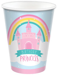 Little Gym - Princess Castle Birthday Paper Cups - 9oz - 8 Ct.
