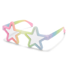 Luminous Star-Shaped Glasses - 8 Pack Rainbow Wearable Party Favors