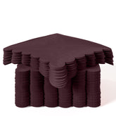 Brown Scallop Beverage Napkins - 50 Ct.