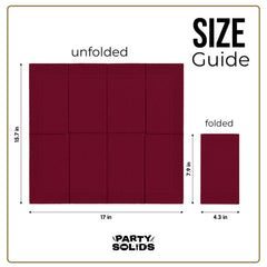 Burgundy Guest Towel Napkins - 40 Ct.