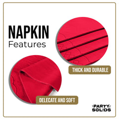 Red Guest Towel Napkins - 40 Ct.