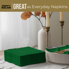 Emerald Green Dinner Napkins - 50 Ct.