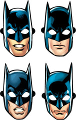 Little Gym - DC Justice League Batman Paper Masks, Blue/Black, One Size, 8-pk, Wearable Costume Accessories for Birthdays/Halloween