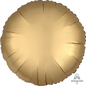 Satin Luxe Gold Sateen Round Foil Balloon | 18"