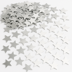 Sparkling Silver Mini Star Confetti - .25 oz