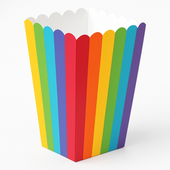 Rainbow Mini Popcorn Treat Boxes, 5.25-Inch, 5-Pack