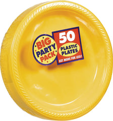 Get Air 7" Yellow Plastic Plates - 6 packs of 50 - 300 units