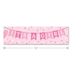 Lovely "It's a Girl" Baby Shower Banner