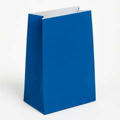 Royal Blue Paper Treat Bags for Birthday Celebrations