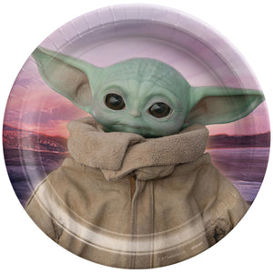 PMA - Star Wars The Mandalorian 9" Round Paper Plates - 8 Pack