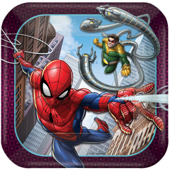 PMA - Spider-Man Webbed Wonder 7-Inch Square Dessert Plates, 8-Pack