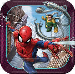 PMA - Spider-Man Webbed Wonder 7-Inch Square Dessert Plates, 8-Pack