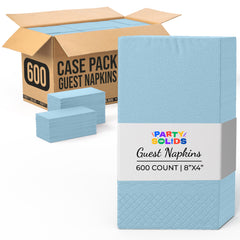 Light Blue Guest Towel Napkins | 600 Count