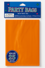 Orange Peel Cello Party Bags - 25 Pack