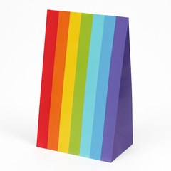 Rainbow Stripe Cello Treat Bags - 25 Pack