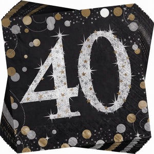 Sparkling Celebration Beverage Napkins - 40 Pack - 5 In. X 5 In.