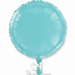 Caribbean Blue Metallic Foil Balloon - 18 Inch Round