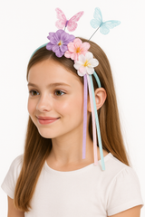 Butterfly Flutter Floral Headband for Kids