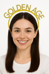 Over-the-Hill Golden Age Glitter Headband - Adult Birthday Accessory