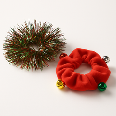 Festive Christmas Scrunchie Set - 2 Pack