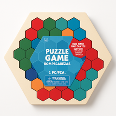 Hexagonal Wooden Puzzle Game for Kids