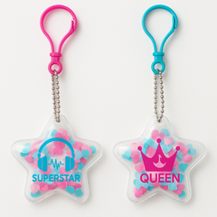 Internet Famous Puffy Vinyl Keychains - "Superstar" & "Queen" 2-Pack