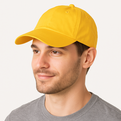 Bright Yellow Baseball Cap - Perfect for Team Spirit and Everyday Style