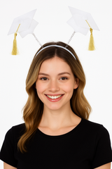 White Graduation Cap Headbopper