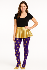 Fleur De Lis Mardi Gras Tights