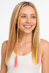 Bright Pink Tinsel Hair Extensions