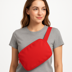 Vibrant Red Belt Bag for Everyday Team Spirit