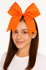 Vibrant Oversized Orange Bow Headband