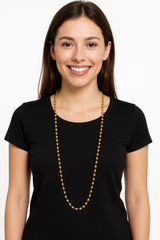 Gold Metallic Bead Necklace - 30" Team Spirit Accessory