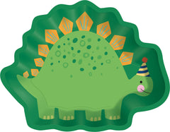 Little Gym - Dino-Mite Stegosaurus Shaped Paper Plates, 7In - 8 Count