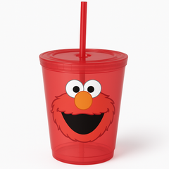 Sesame Street Elmo Sippy Cup with Straw - 9 oz, Red