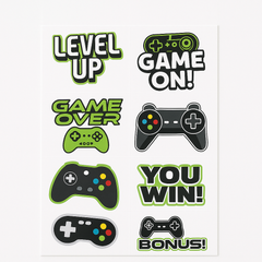Level Up Gamer Temporary Tattoos - 24 Count