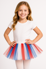 Children's Red, White, and Blue Team Spirit Tutu