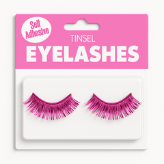 Bright Pink Self-Adhesive Tinsel Eyelashes