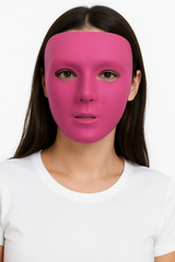Bright Pink Full Face Mask - Team Spirit Costume Accessory