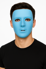 Light Blue Full Face Mask - Team Spirit Costume Accessory