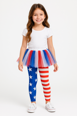 Patriotic Children's Footless Tights