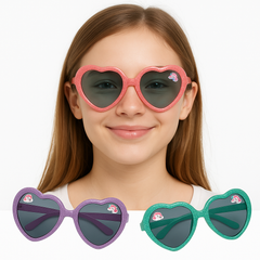 Enchanted Unicorn Glitter Glasses - Heart-Shaped Sunglasses, 8-Pack