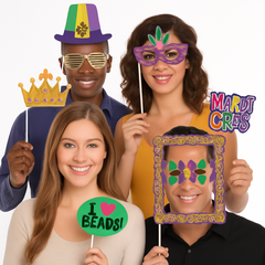 Mardi Gras Masquerade Photo Prop Kit