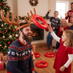 Inflatable Reindeer Ring Toss Game - Festive Christmas Fun