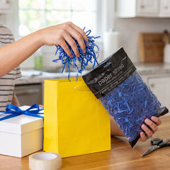 Royal Blue Crinkle Paper Shreds for Gift Wrapping, 2 oz