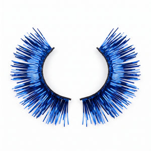 Royal Blue Tinsel Self-Adhesive False Eyelashes
