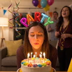 Colorful "PARTY" Balloon Letter Headband